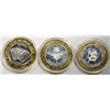 Image 2 : ( 3 ) THREE COLLECTABLE LAS VEGAS CASINO TOKENS
