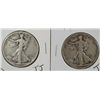 Image 1 : 1923-S FINE AND 1927-S FINE WALKING LIBERTY HALF DOLLAR