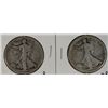 Image 1 : 1916 GOOD AND 1921-S VG WALKING LIBERTY HALF DOLLAR