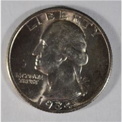 1934 WASHINGTON QUARTER MS63