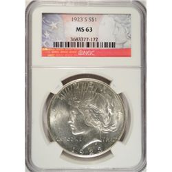 1923S  Peace  $ NGC63  est  $80-$90