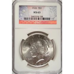 1926  Peace  $ NGC63  est  $80-$85