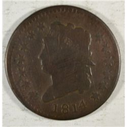 1814  large penny  G/VG UNATTRIBUTED  Est  $50-$55