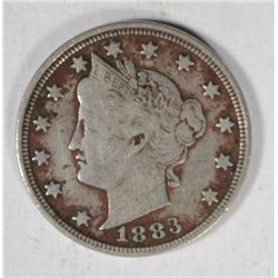 1883 WITH CENTS LIBERTY NICKEL VF