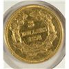 Image 2 : 1874 $3.00 GOLD AU, HAS MARK OBV, CLEANED, BUT STILL DECENT COIN!