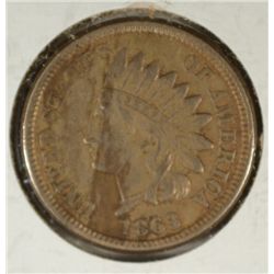 1863 INDIAN ONE CENT XF NICE