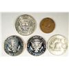 Image 2 : LOT: 1954 D FRANKLIN HALF DOLLAR MS64, PROOF 2002 S AND 2003 S JFK HALVES, 1970