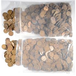 ( 1500 UNSEARCHED WHEAT CENTS )  1958 AND OLDER LINCOLN WHEAT CENTS