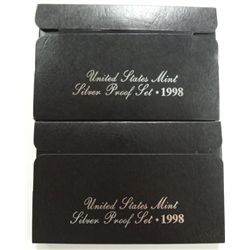 TWO 1998 UNITED STATES SILVER PROOF SETS  IN NICE ORIGINAL PACKAGING