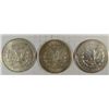 Image 2 : ( 3 ) THREE NICE CIRCULATED MORGAN SILVER DOLLARS