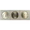Image 2 : ( 3 ) NICE  BU PEACE SILVER DOLLARS
