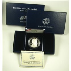 2005 CHIEF JUSTICE JOHN MARSHALL PROOF COMMEMORATIVE SILVER DOLLAR