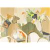 Image 2 : Itzchak Tarkay 27"x27" "Diners" Signed Color Lithograph
