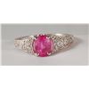 Image 1 : 18K 1.85 ct Pink Sapphire and Diamond Ring