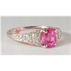 Image 2 : 18K 1.85 ct Pink Sapphire and Diamond Ring