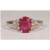 Image 1 : 2.05 ct Ruby and Diamond Ring