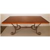 Image 1 : Hand-forged iron/wood Dining Table