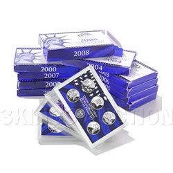 Complete Set US Proof Sets 1999-2012 Clad (14 sets)
