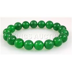 NATURAL 115.36CTW ROUND JADE ELASTIC BRACELET