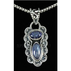 Cabochon Tanzanite 18.88ctw Antique Looks .925 Pendant