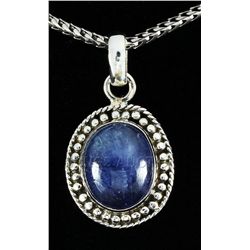 Cabochon Tanzanite 16.82ctw Antique Looks .925 Pendant