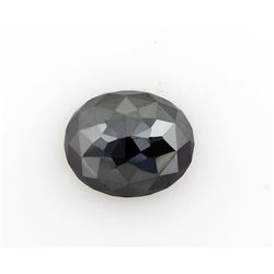 Jet Black Color AA Oval Brilliant 4.74CTW Loose Black D