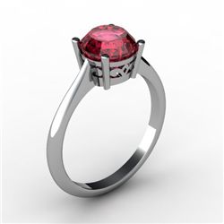 Garnet 1.60 ctw Ring 14kt White Gold