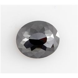Jet Black Color AA Oval Brilliant 7.56CTW Loose Black D