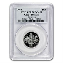 2011 1/4 oz Silver Britannia PR-70 DCAM PCGS Registry S