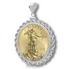 Image 1 : 2012 1/2 oz Gold Eagle White Gold Pendant (Rope-ScrewTo