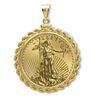 Image 1 : 2012 1 oz Gold Eagle Pendant (Rope-ScrewTop Bezel) 14KT
