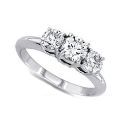 2.00 ctw Round cut Three Stone Diamond Ring, G-H, VS