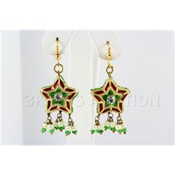 5.91GRAM INDIAN HANDMADE LAKH FASHION EARRING