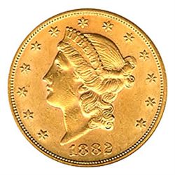 $20 Liberty Almost Uncirculated Early Gold Bullion1882S
