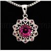 Image 1 : Pretty 3.44g Sterling Silver Pink Sapphire Pendant 2.75