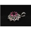 Image 2 : Pretty 3.44g Sterling Silver Pink Sapphire Pendant 2.75