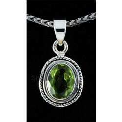 Natural Peridot 8.30ctw Antique Design 0.925 Pendant