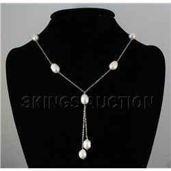 94.52ctw Freshwater Pearl Necklace with Silver Chain