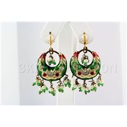 7.38GRAM INDIAN HANDMADE LAKH FASHION EARRING
