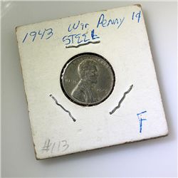 1943 War Steel Penny F