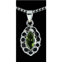 Natural Peridot 8.83ctw Unique Design .925 Pendant