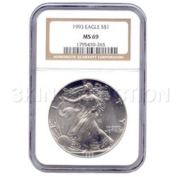 Certified Proof Silver Eagle PF69 1993