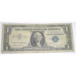 1957 SERIES B SILVER CERTIFICATE $1 SERIAL # T05730661A *PLEASE LOOK AT PICTURE TO DETERMINE GRADE*