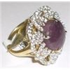 Image 2 : GENUINE 18.14ct RUBY & WHITE SAPPHIRE RING SET APPRAISAL VALUE AT $8623.00 *CERTIFIED BY GLA*!!