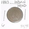 Image 1 : 1883 INDIAN HEAD RED BOOK VALUE IS $5.00 *GOOD GRADE*!!