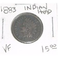 1883 INDIAN HEAD RED BOOK VALUE IS $15.00 *RARE VERY FINE GRADE*!!