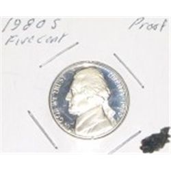 1980-S JEFFERSON NICKEL *RARE PROOF GRADE*!! NICKEL CAME OUT OF SAFE!!