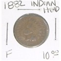 1882 INDIAN HEAD PENNY RED BOOK VALUE IS $10.00 *RARE FINE GRADE*!! PENNY CAME OUT OF SAFE!!