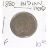 Image 1 : 1880 INDIAN HEAD PENNY RED BOOK VALUE IS $10.00 *RARE FINE GRADE*!! PENNY CAME OUT OF SAFE!!