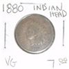 Image 1 : 1880 INDIAN HEAD PENNY RED BOOK VALUE IS $7.00 *RARE VERY GOOD GRADE*!! PENNY CAME OUT OF SAFE!!